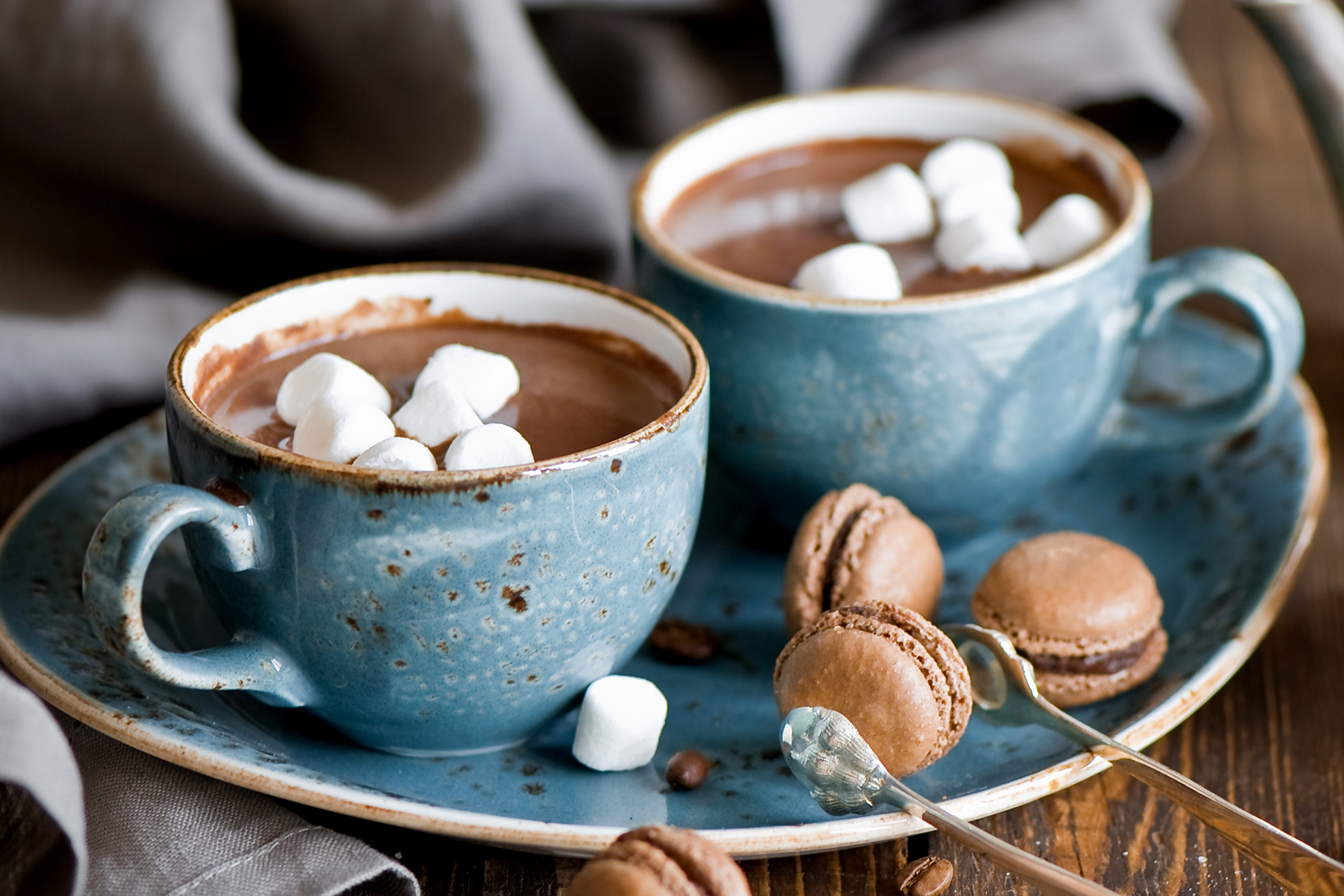 hot chocolate with fluffy marshmallows