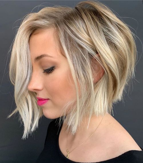 angled bob hairstyle